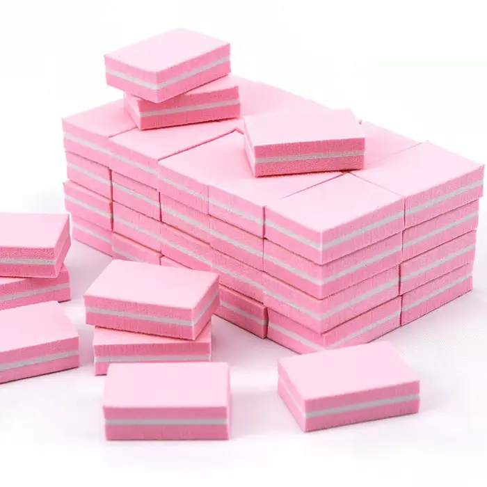 50Pc professionnel Mini ongles Art tampon fichier 100/180 papier de verre manucure conseils soin
