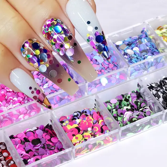 Poudre à paillettes pour ongles