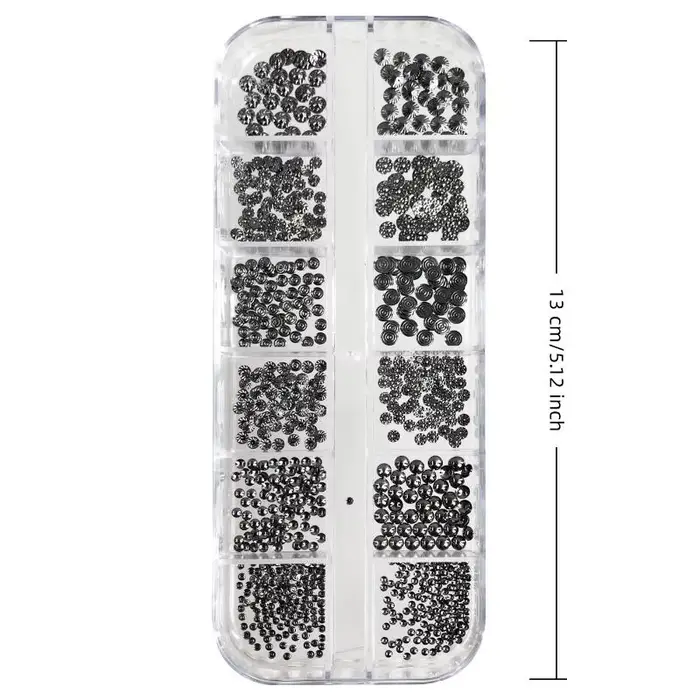 12 grilles de breloques métalliques pour nail art