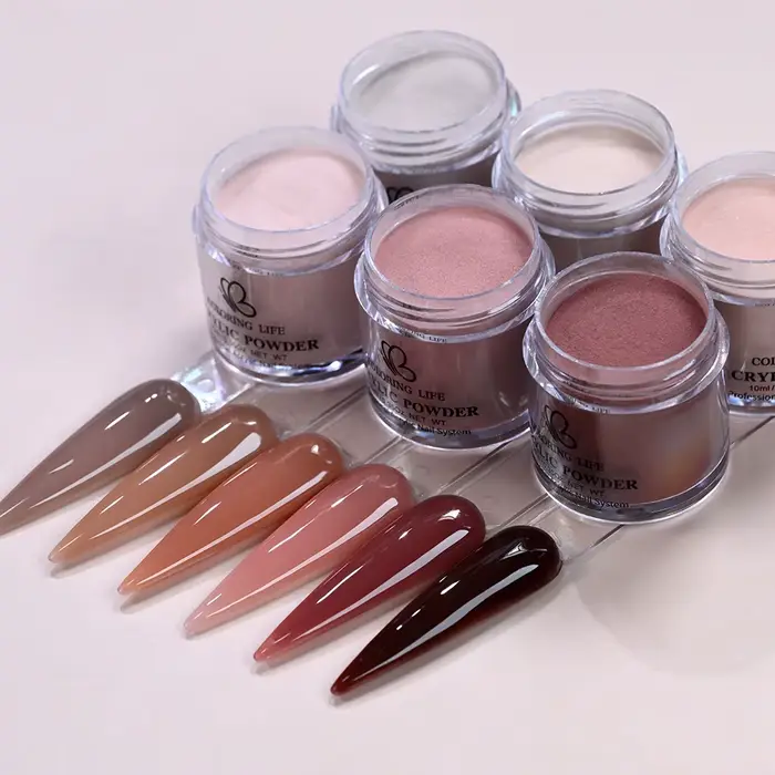 Lot de 6 poudres acryliques pour ongles