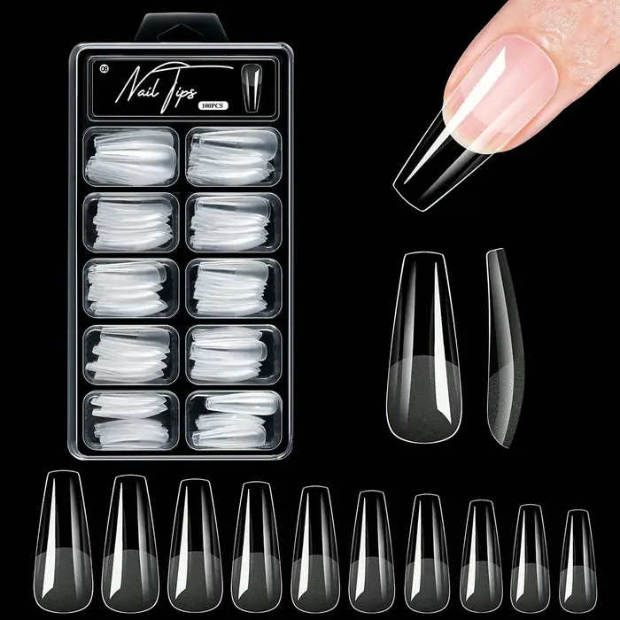 100/600 faux ongles courts en forme d'amande