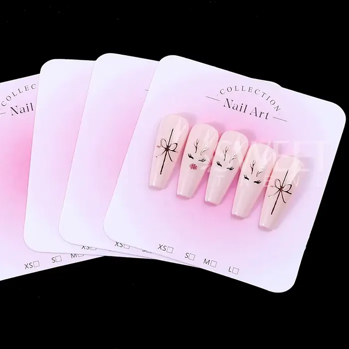 Carte d'exposition pour Nail Art, 20/30/50/100 pièces, 6.5x6.5cm, carte d'emballage pour ongles à pr