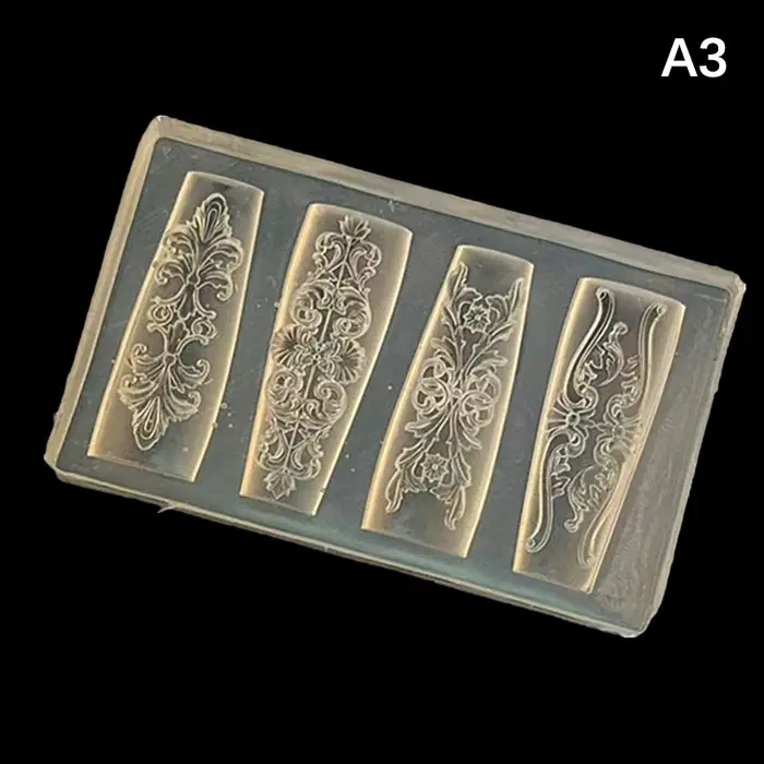 Moule à ongles à motif rétro