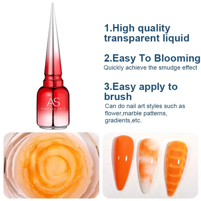 AS Tpo gratuit clair floraison Gel vernis 15ml UV LED tremper