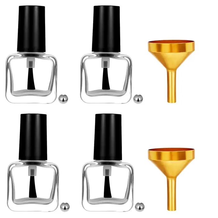 Bouteilles de vernis à ongles vides avec brosse, bouteilles de vernis Gel en verre de 5ML, recharge 