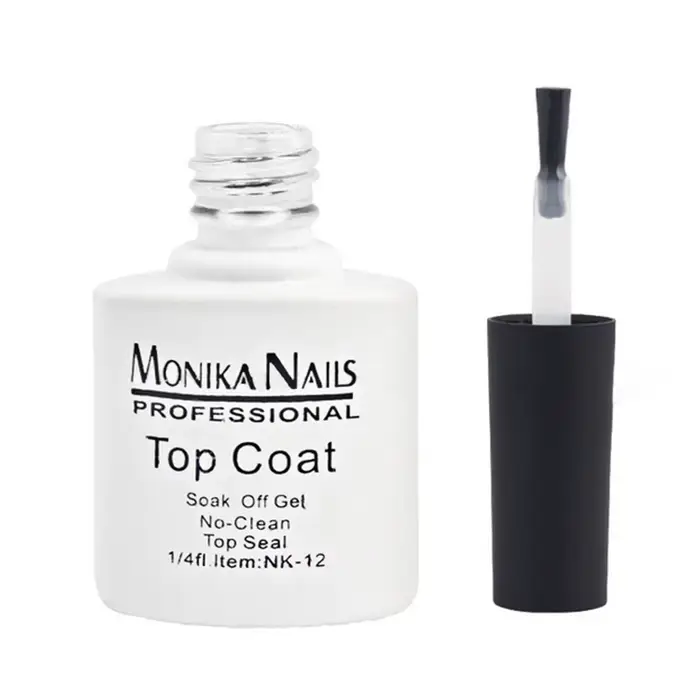 Top Coat Sans Résidu 15ml – Vernis Gel UV Soak Off Brillant Longue Durée Transparent pour Manucure e