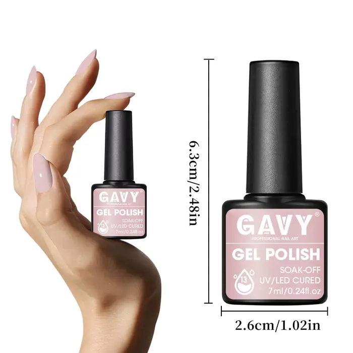 Ensemble de vernis à ongles en gel rose nude