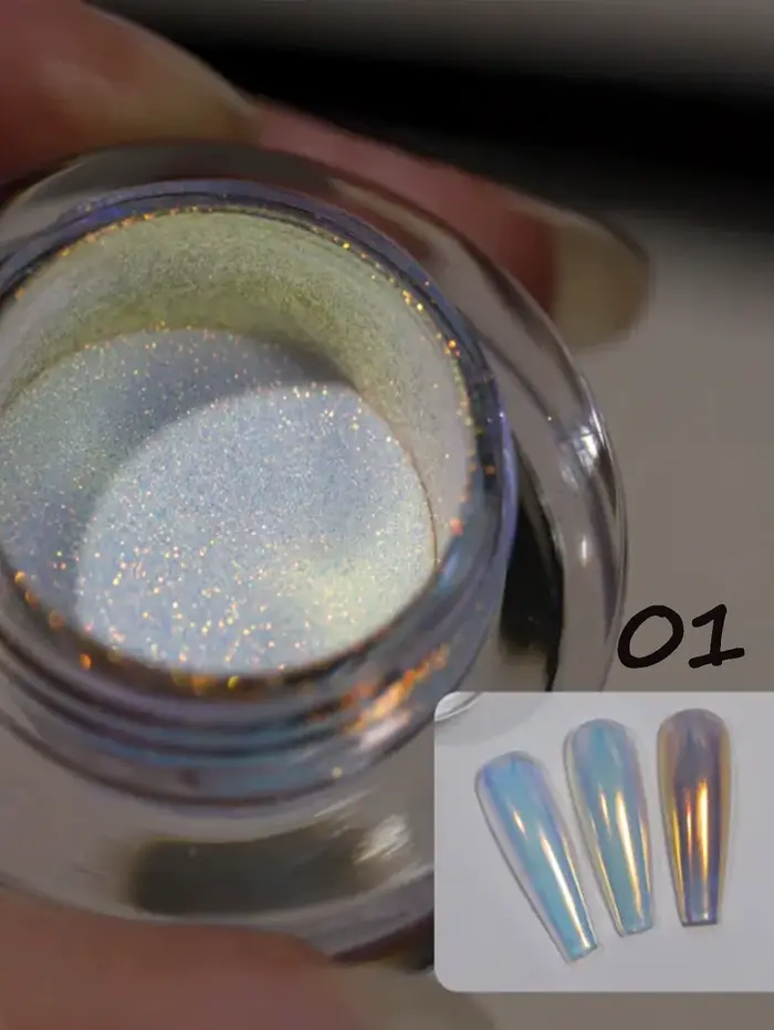 Poudre à ongles aurore au clair de lune avec effet miroir, poussière de fée, outils d'art d'ongle po
