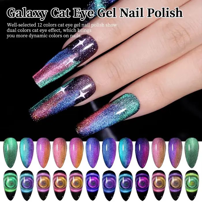 RSNAIL 9g Galaxy oeil de chat Gel vernis à ongles amélioré Gel magnétique scintillant paillettes Sem