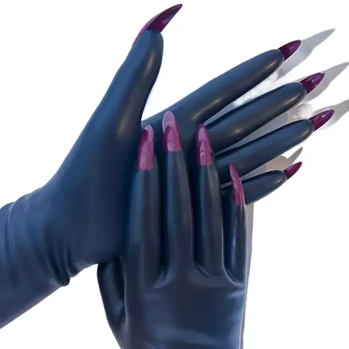 Gants en latex avec ongles Gants de manucure en caoutchouc