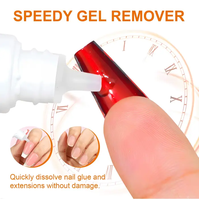 TWOING faux ongles conseils adhésifs solides dissolvant de Gel liquide