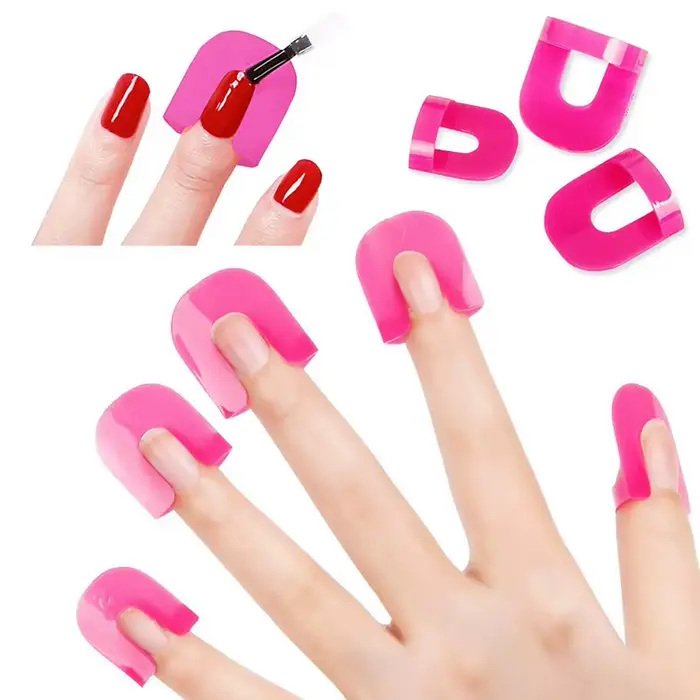 100 ensembles de protection de vernis à ongles pour les doigts