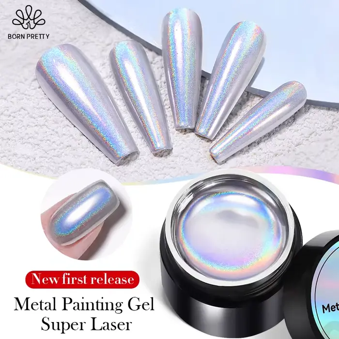 BORN PRETTY – vernis à ongles Gel Super métallique