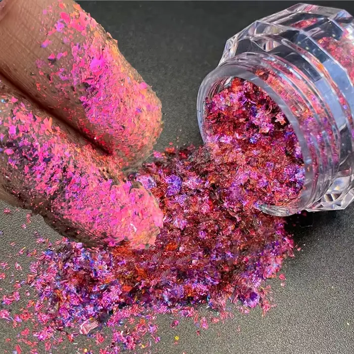 0.1g/pot Aurora caméléon Nail Art opale flocons holographique miroir magique haute brillance poudre