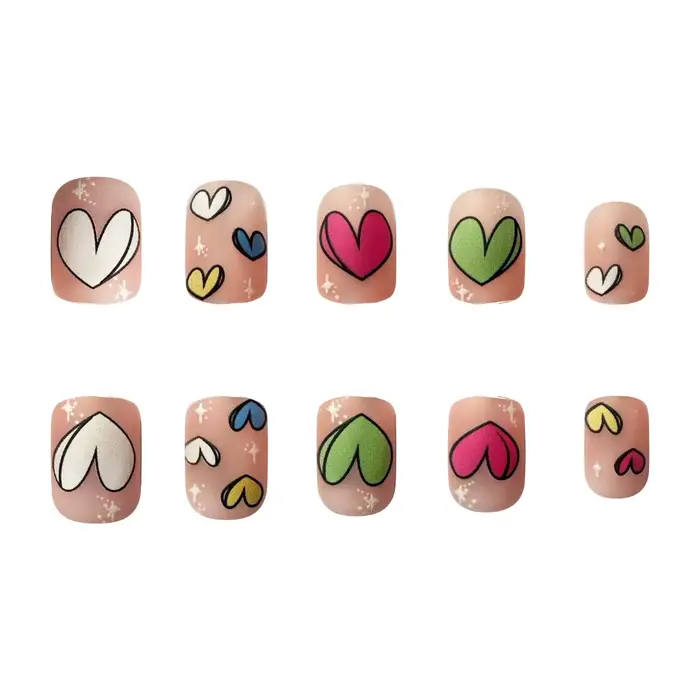 Faux ongles carrés N64.Short Wearing Armor
