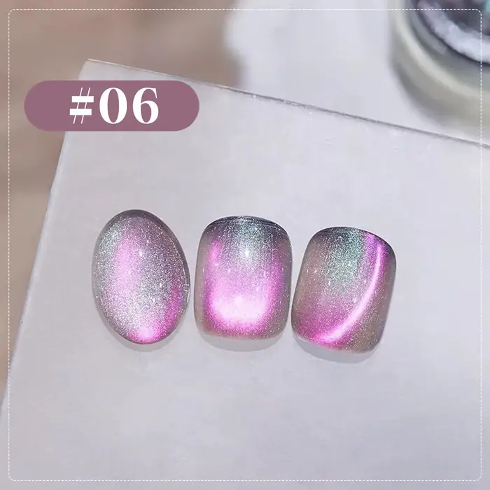 TC 10ML Aurora nuit cristal oeil de chat Gel Internet rouge presse sur les ongles glace Transparent Double lumière soie