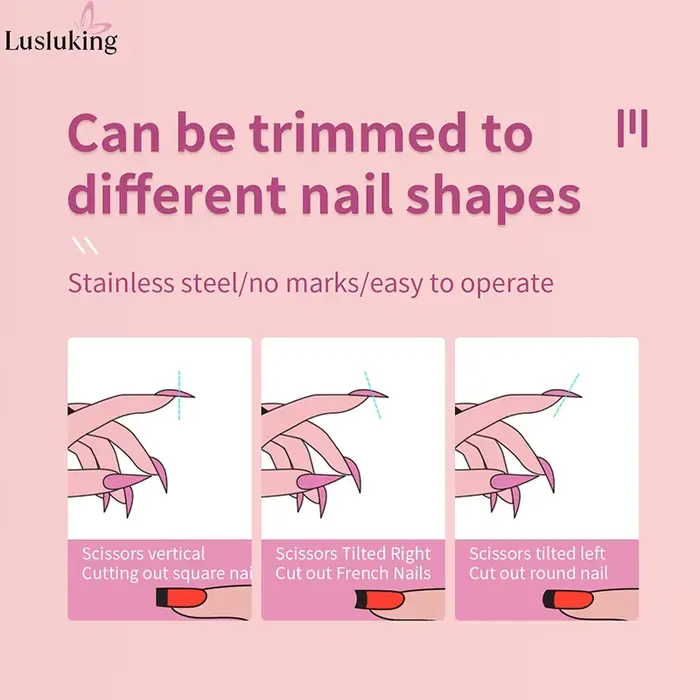 Ciseaux français pour faux ongles en forme de U