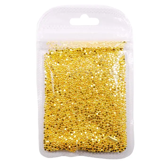 Perles en alliage de métal pour manucure, breloques 3D pour nail art, pierres précieuses, or, 1000,