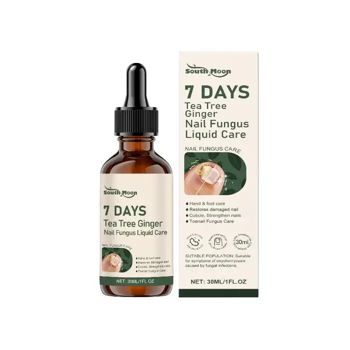 Solution de soin des ongles pour la réparation des infections fongiques et la nutrition des ongles abîmés avec des ingrédients fortifiants, utilisation à domicile