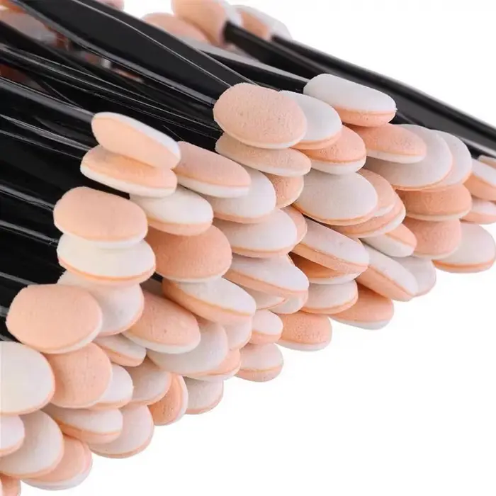 Brosse à ongles Double face chromée, applicateur de poudre pour ongles, bâtons d'éponge, fournitures