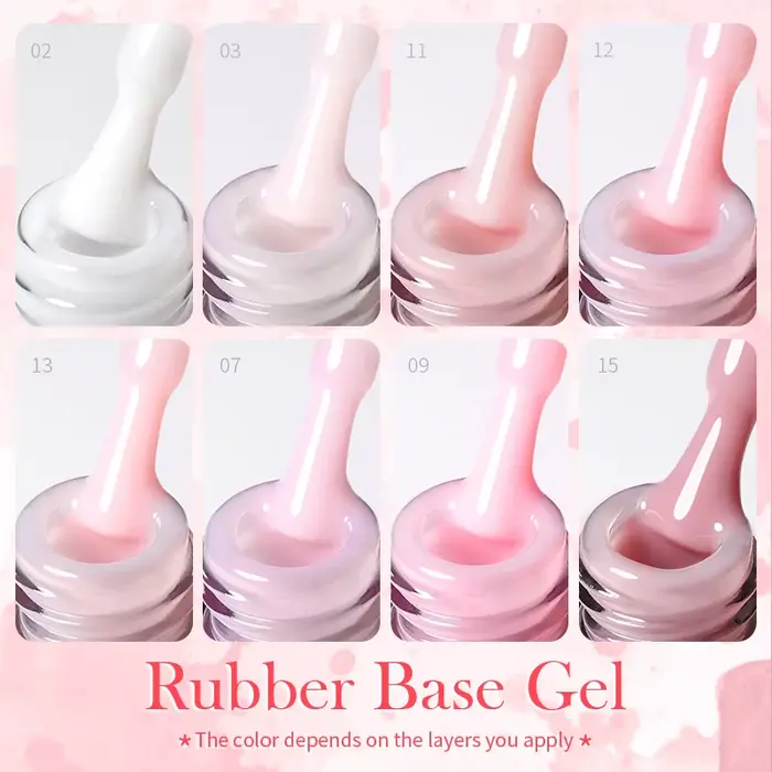 BORN PRETTY vernis à ongles Gel à Base de caoutchouc rose laiteux paillettes 15ml