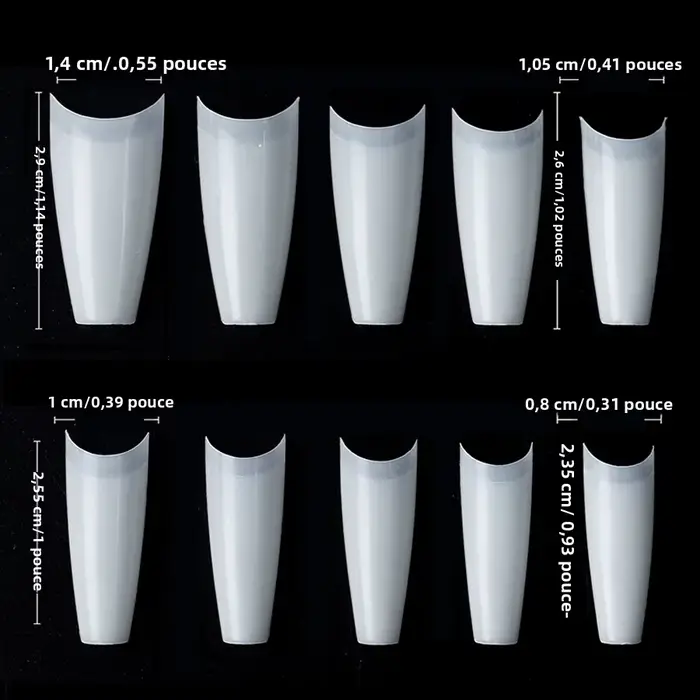 Ensemble de faux ongles français naturels