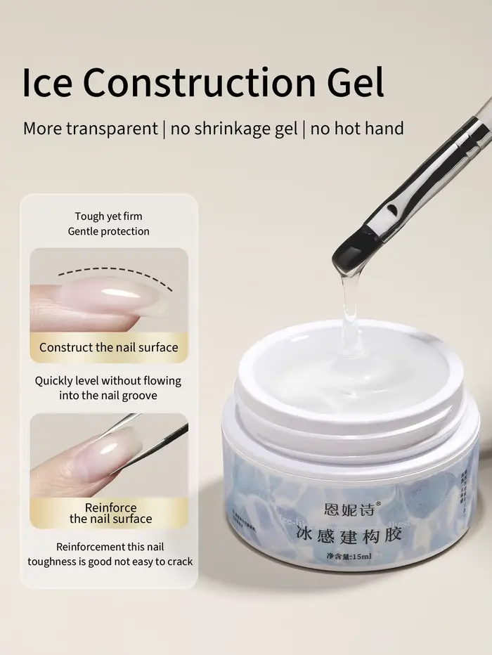 Gel constructeur transparent pour ongles