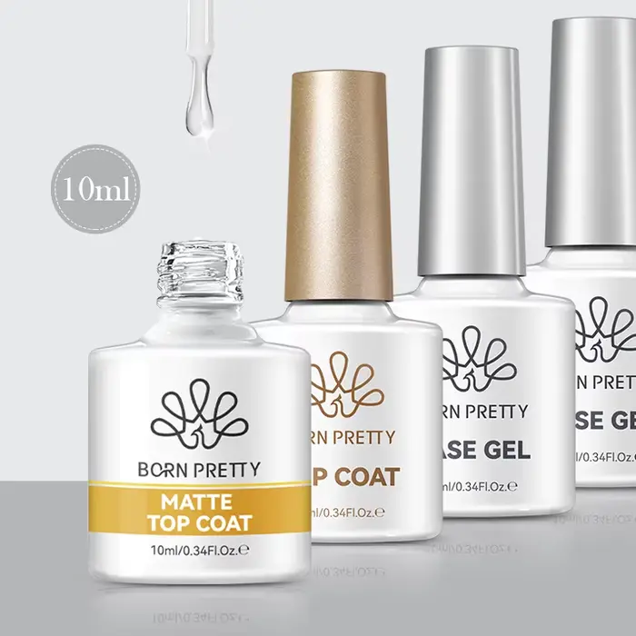 BORN PRETTY 10ml Gel Polish Multifonctionnel Base Gel Super Top Coat Soak Off UV LED Vernis à Ongles Semi-Permanent