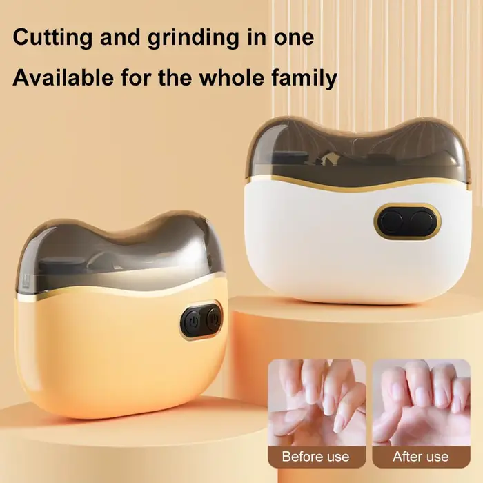 Outil électrique pour ongles 2 en 1, coupe-ongles polisseur rechargeable par USB, ciseaux pour ongle