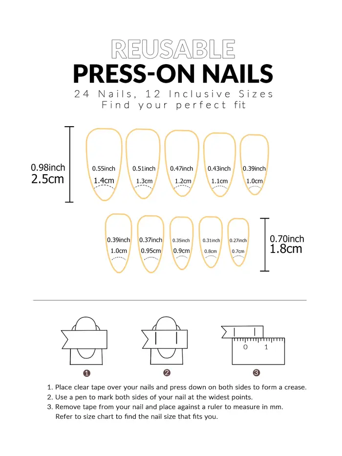 24 faux ongles en amande