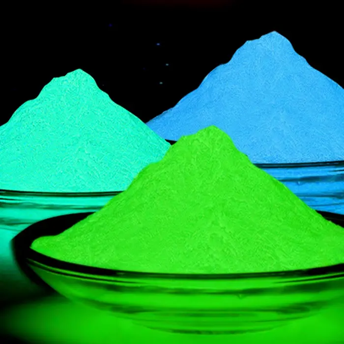 Poudre de phosphore lumineuse pour ongles, 50g, vert/bleu/rouge, pigment qui brille dans la nuit, 12