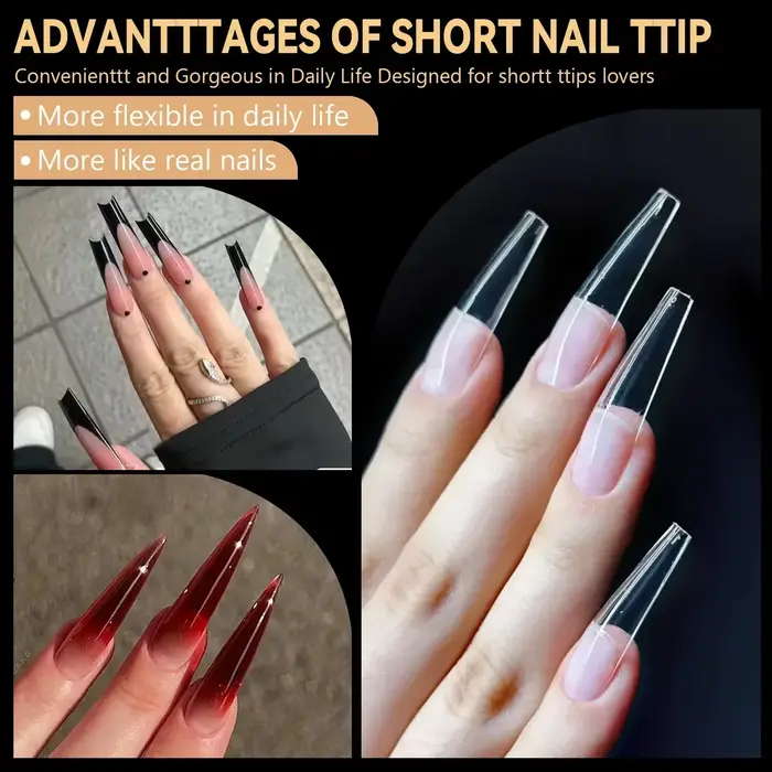Boîte de faux-points en Gel souple, cercueil de Ballet sculpté naturel, amande, couverture complète,
