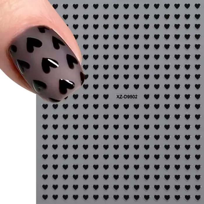 Autocollants pour ongles en forme de cœur