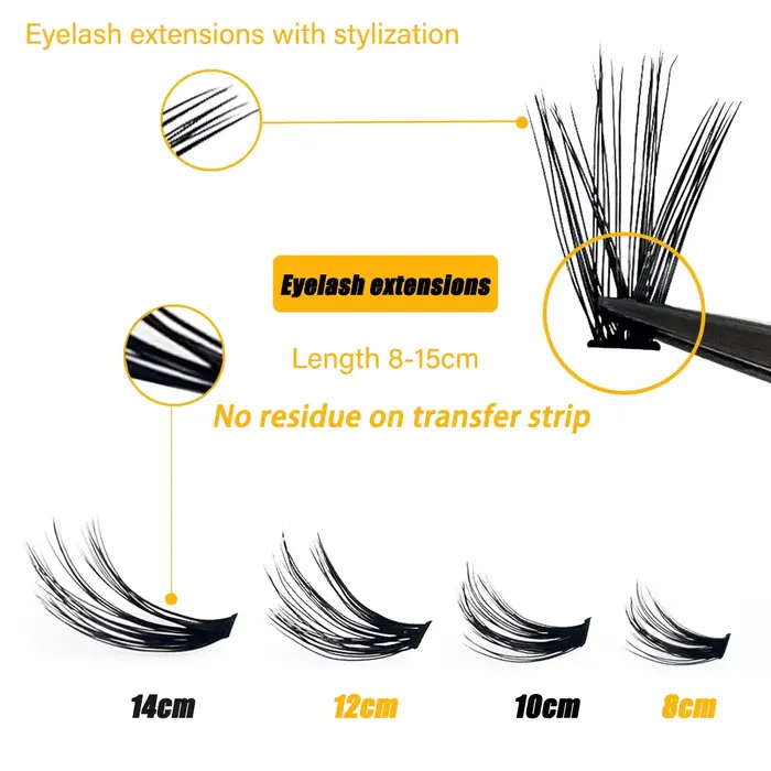 40D/30D/20D cils de vison 1 boîte/60 paquets extension de cils naturels 3D russie cils individuels g