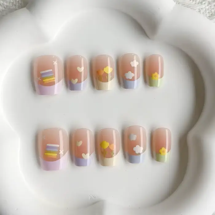 10 pièces de faux ongles à presser pour femmes