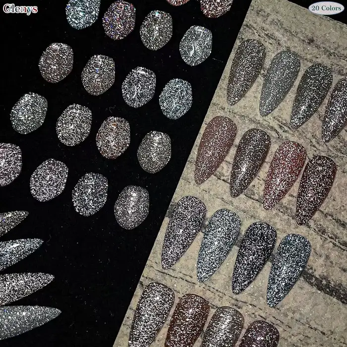 Glwnys 20 couleurs l vernis à ongles gel étoile populaire gel à immersion lumineuse carte de couleur UV LED salon de