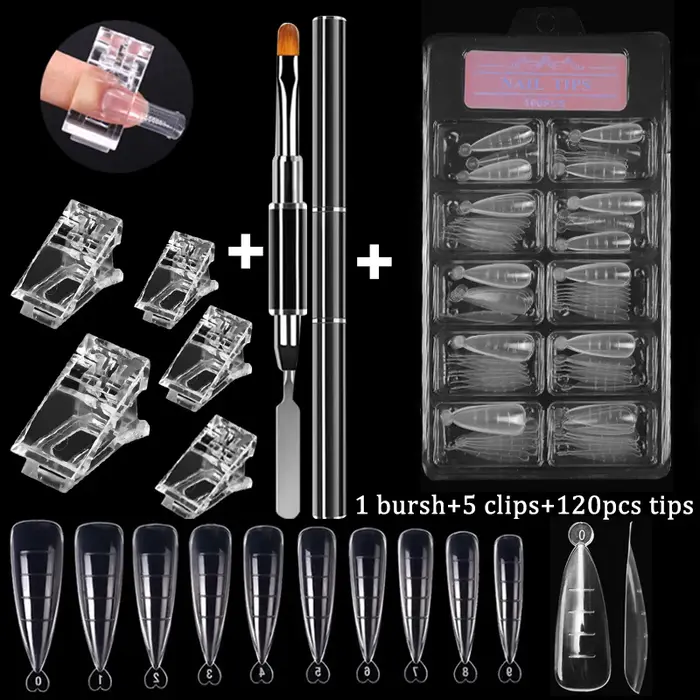 100 pièces/boîte ongles conseils ensemble complet acrylique faux doigt UV Gel vernis rapide