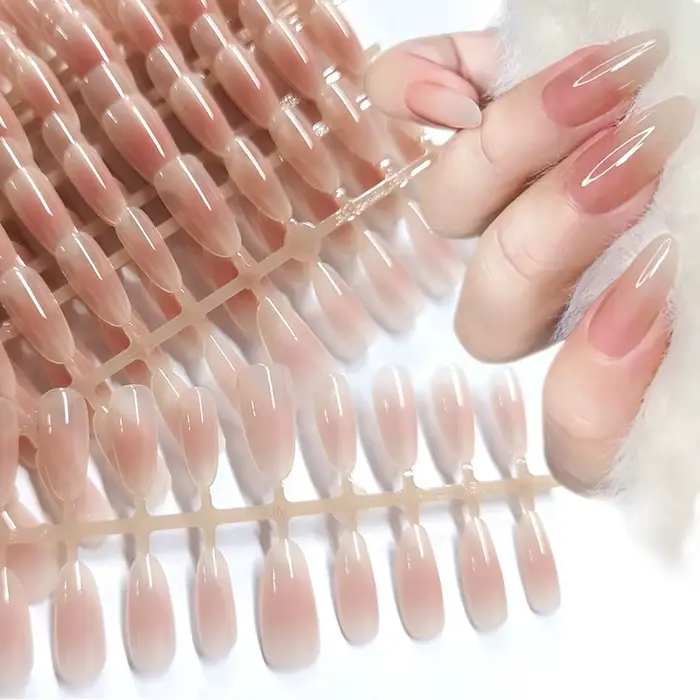 30 pièces couleur nue faux ongles mode presse sur Extension rapide mat portable