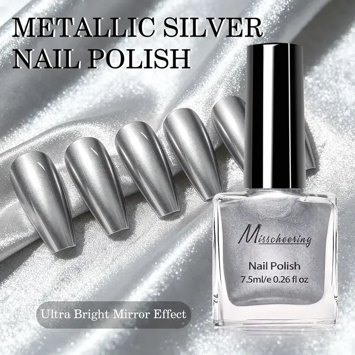 Vernis à ongles argenté métallique 7