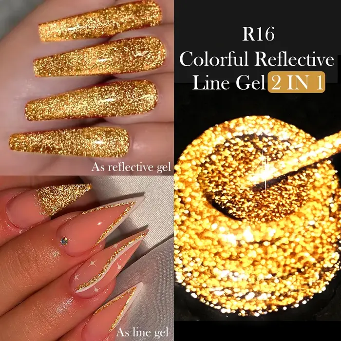 LILYCUTE Liner Gel vernis à ongles français UV LED peinture Gel Nail Art Design magnifique paillettes couleur bricolage