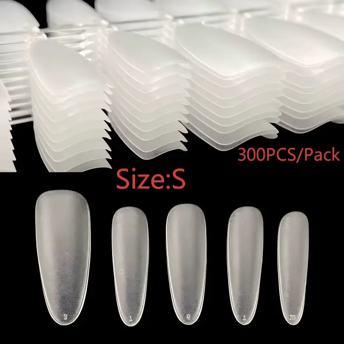 300 pièces/paquet Nailpop longue forme ovale Gel doux faux ongles tremper des Extensions d'ongles fa