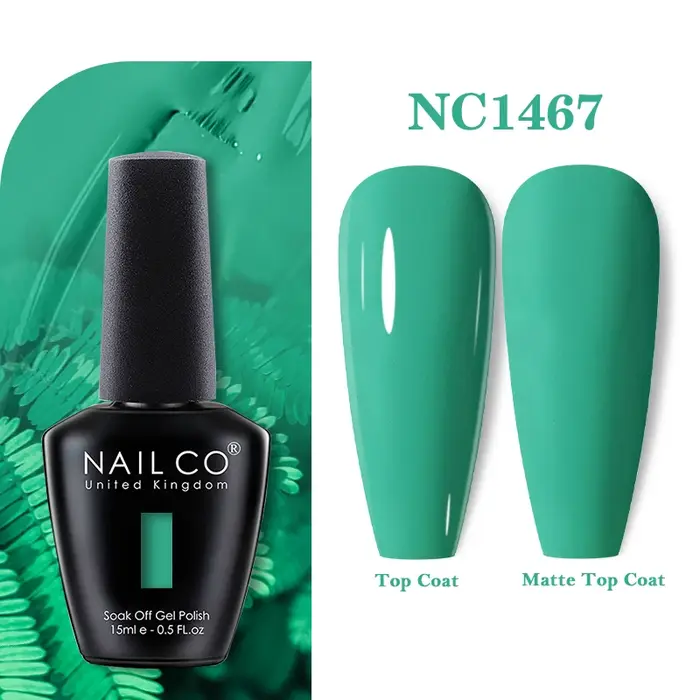 NAILCO 15ml série verte couleur foncée Gel vernis à ongles hybride durable pour Base mat couche de finition manucure tremper UV LED Nail Art Gel
