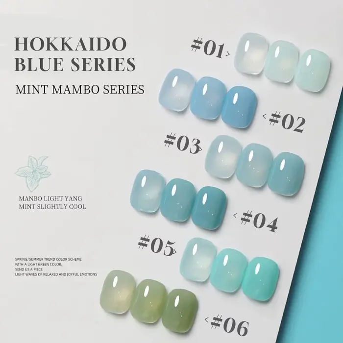 MIANEL 1 pièce 12ML Vernis à ongles gel nouvelle série japonaise menthe Mambo pour l'été
