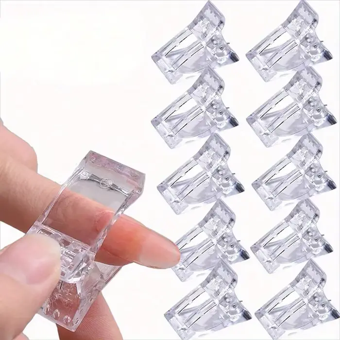 Pinces à ongles en Gel Transparent, 5/10 pièces, pointes de construction rapide, Extension de vernis