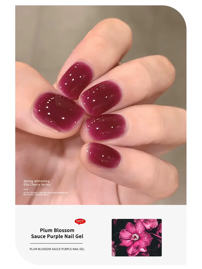 Vernis à ongles Gel rouge cerise foncé 10ml