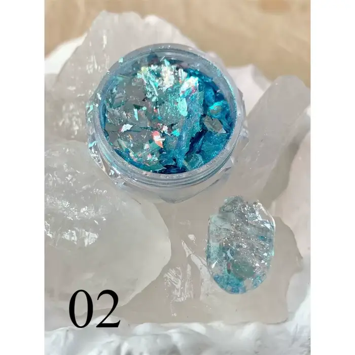 Poudre à ongles scintillante pour manucure