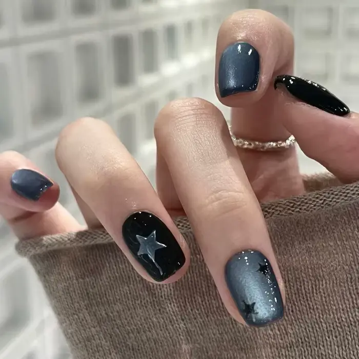 24 pièces paillettes diamant presse sur ongles Blush rose oeil de chat faux