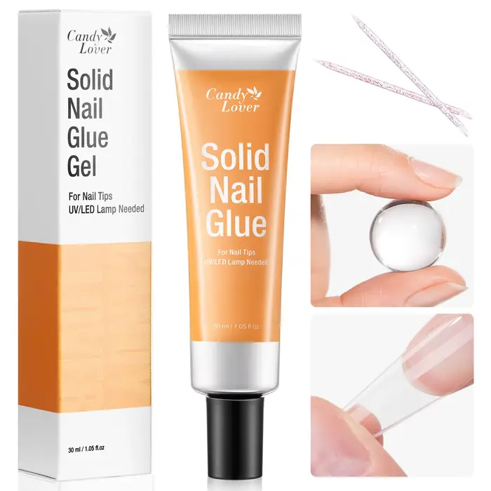 Colle solide pour ongles 30ml, Gel de sculpture 3D transparent, Gel de construction super résistant 