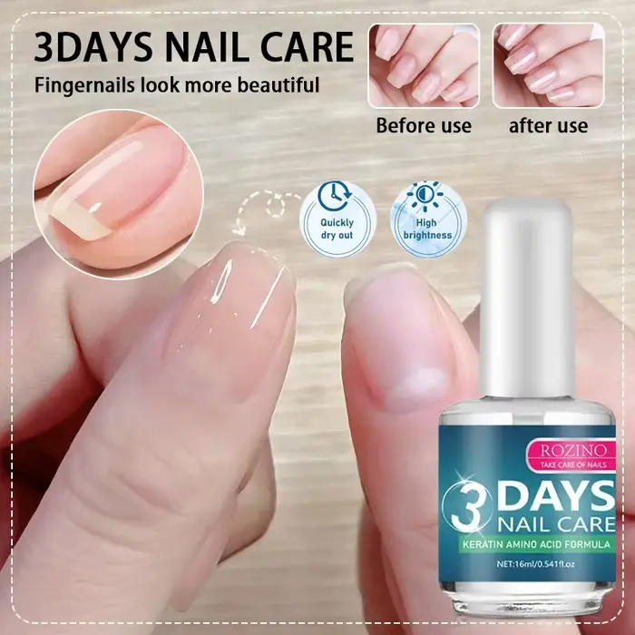Nouveau Base Coat Nutritionnel Transparent pour Ongles