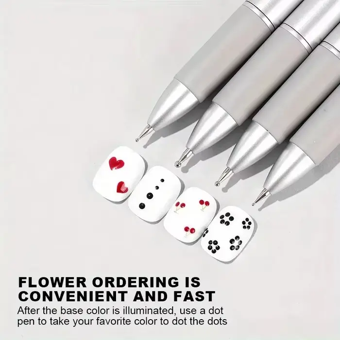 Stylo à points pour ongles 5 en 1